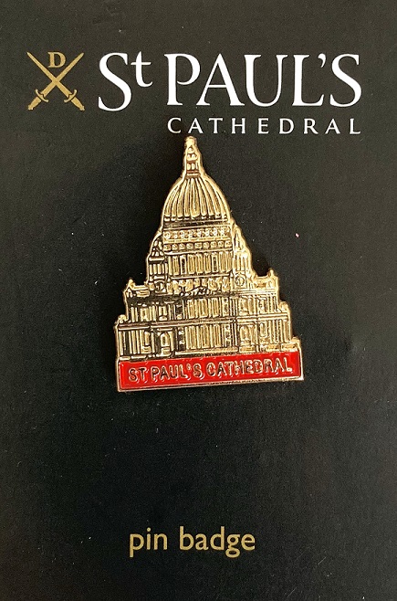 St Paul's Cathedral Lapel Pin Badge on card